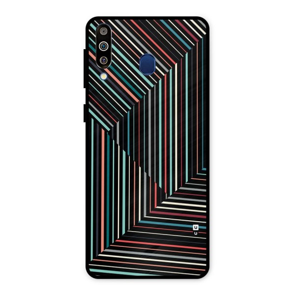 Angulars Stripes Metal Back Case for Galaxy M30