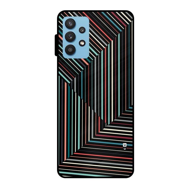 Angulars Stripes Metal Back Case for Galaxy M32 5G