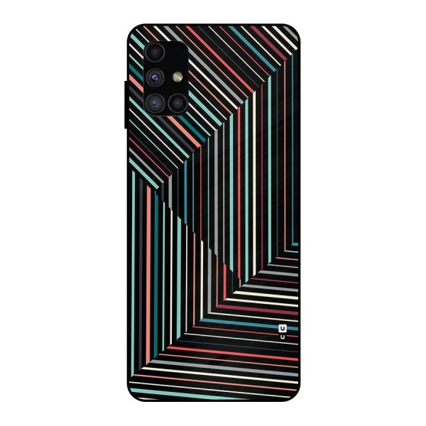 Angulars Stripes Metal Back Case for Galaxy M51