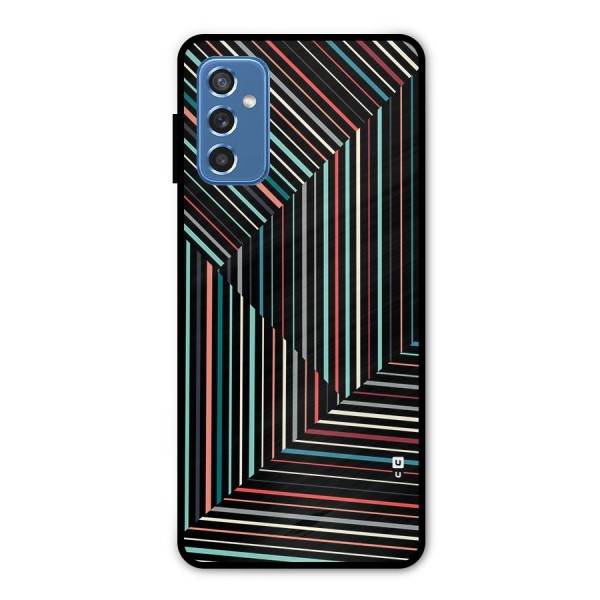 Angulars Stripes Metal Back Case for Galaxy M52 5G