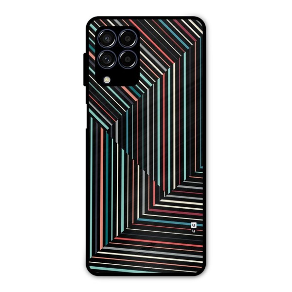 Angulars Stripes Metal Back Case for Galaxy M53 5G