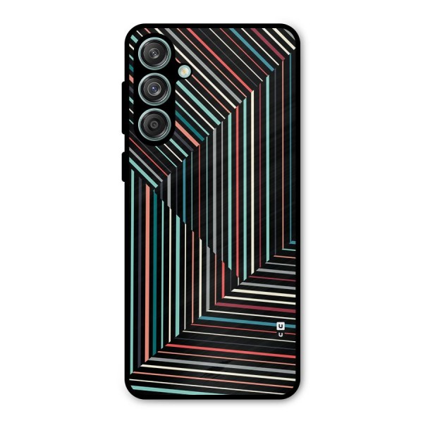 Angulars Stripes Metal Back Case for Galaxy M55 5G