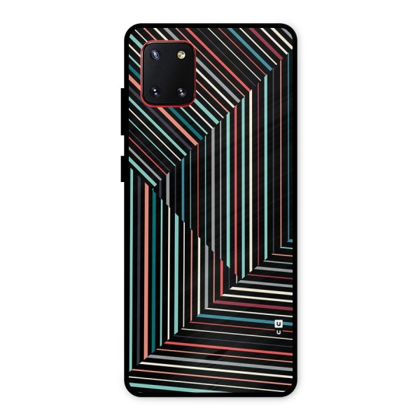 Angulars Stripes Metal Back Case for Galaxy Note 10 Lite