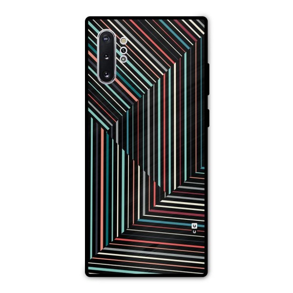 Angulars Stripes Metal Back Case for Galaxy Note 10 Plus