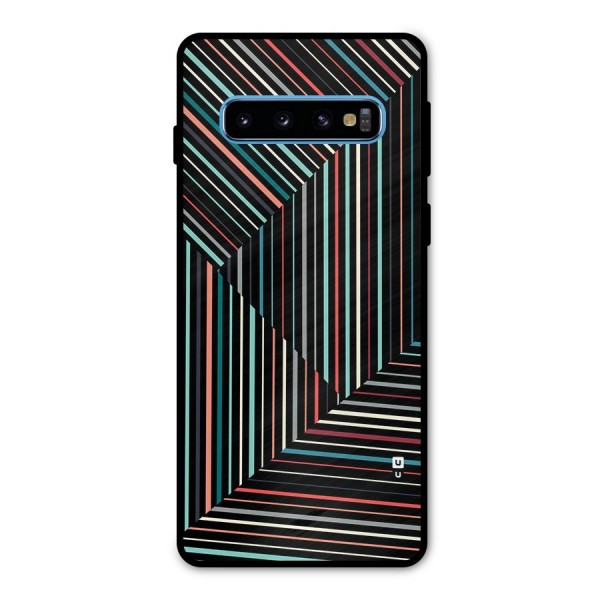 Angulars Stripes Metal Back Case for Galaxy S10