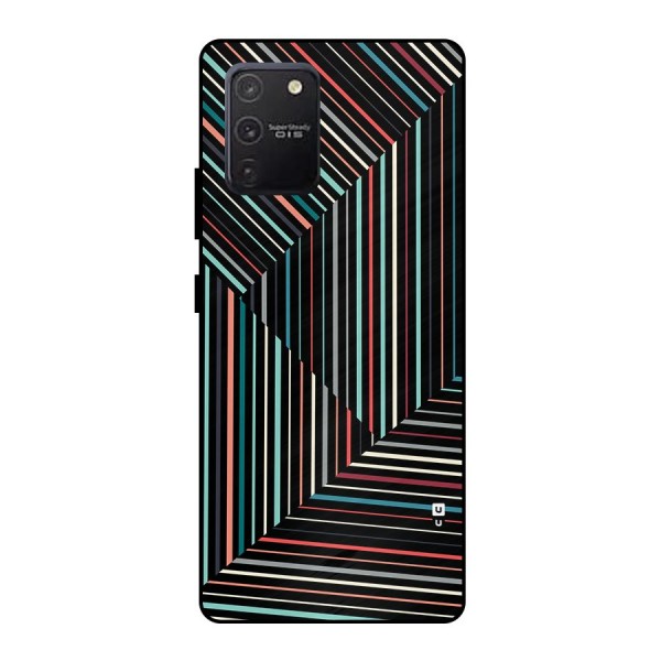 Angulars Stripes Metal Back Case for Galaxy S10 Lite