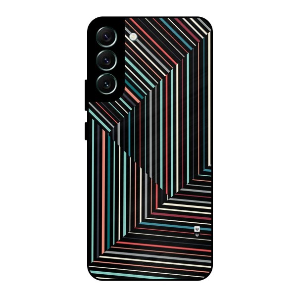 Angulars Stripes Metal Back Case for Galaxy S22 Plus 5G