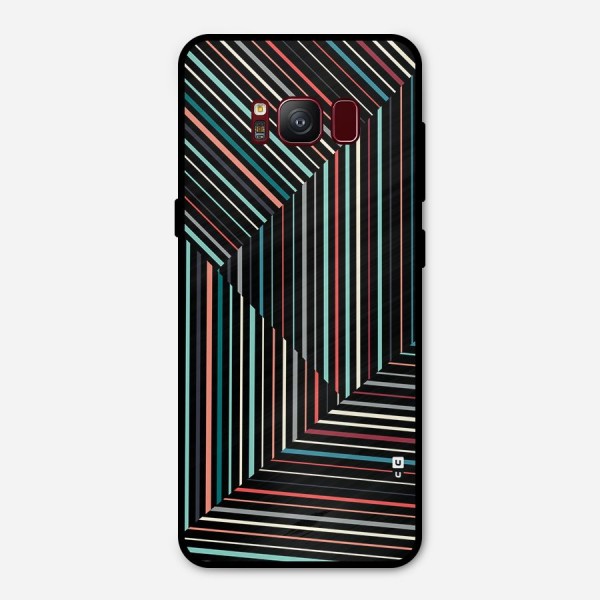 Angulars Stripes Metal Back Case for Galaxy S8