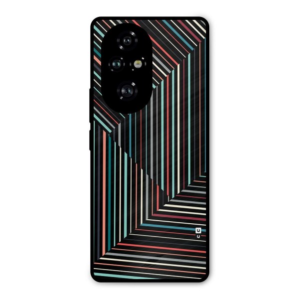 Angulars Stripes Metal Back Case for Honor 200 Pro