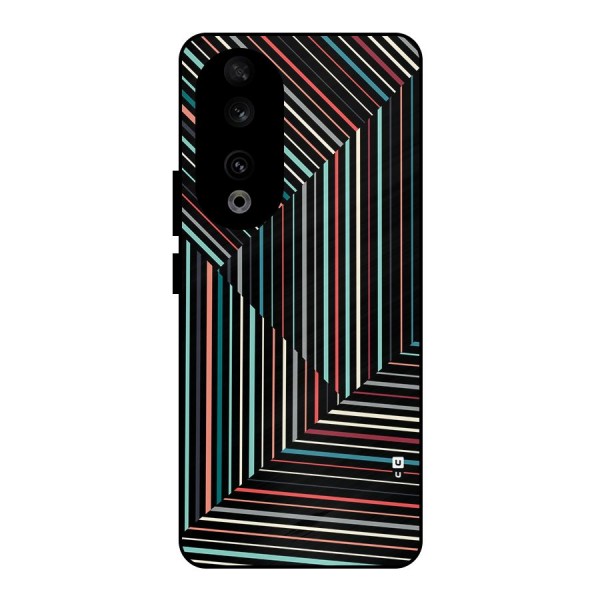 Angulars Stripes Metal Back Case for Honor 90