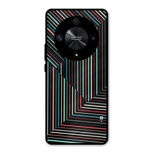 Angulars Stripes Metal Back Case for Honor X9b