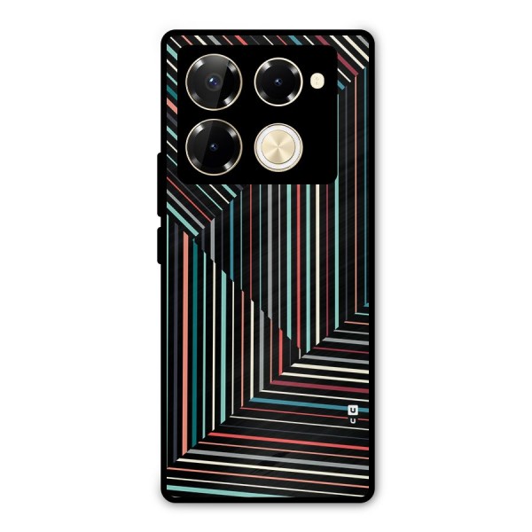 Angulars Stripes Metal Back Case for Infinix Note 40 Pro