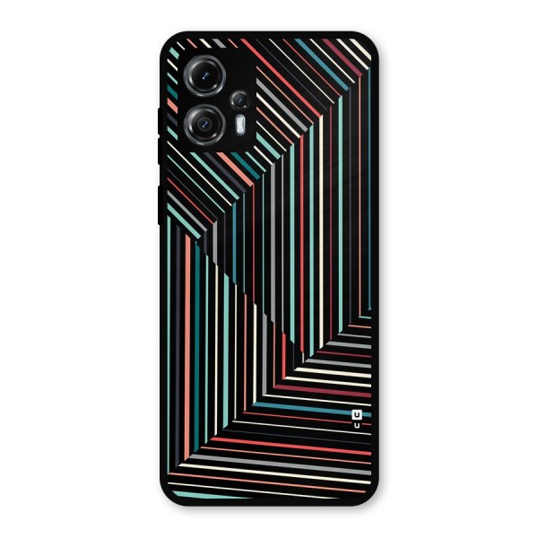 Angulars Stripes Metal Back Case for Moto G13