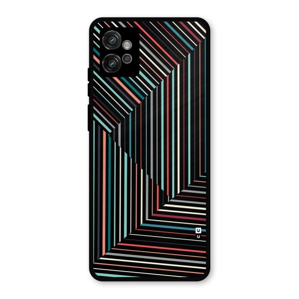 Angulars Stripes Metal Back Case for Moto G32