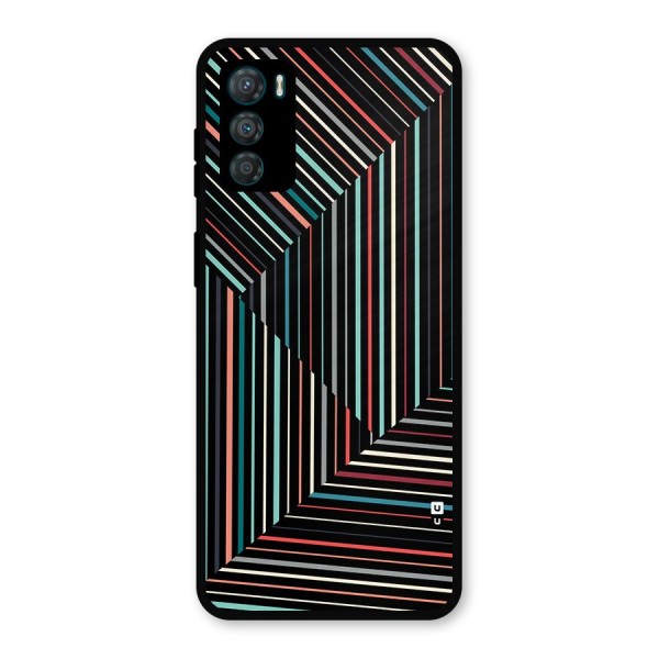 Angulars Stripes Metal Back Case for Moto G42