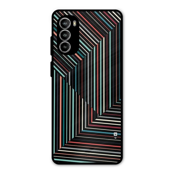 Angulars Stripes Metal Back Case for Moto G52