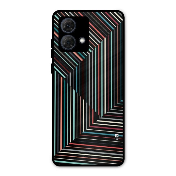 Angulars Stripes Metal Back Case for Moto G84