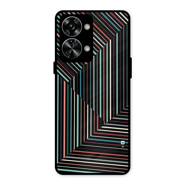 Angulars Stripes Metal Back Case for OnePlus Nord 2T