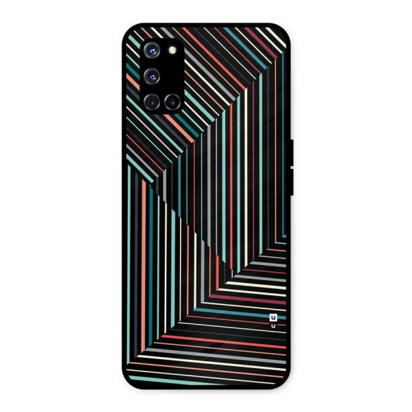 Angulars Stripes Metal Back Case for Oppo A52