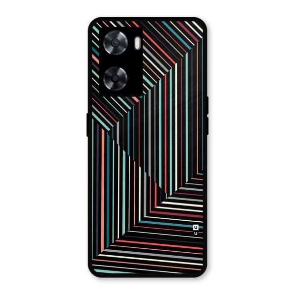 Angulars Stripes Metal Back Case for Oppo A77