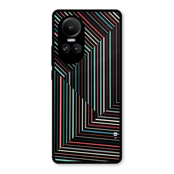 Angulars Stripes Metal Back Case for Oppo Reno10