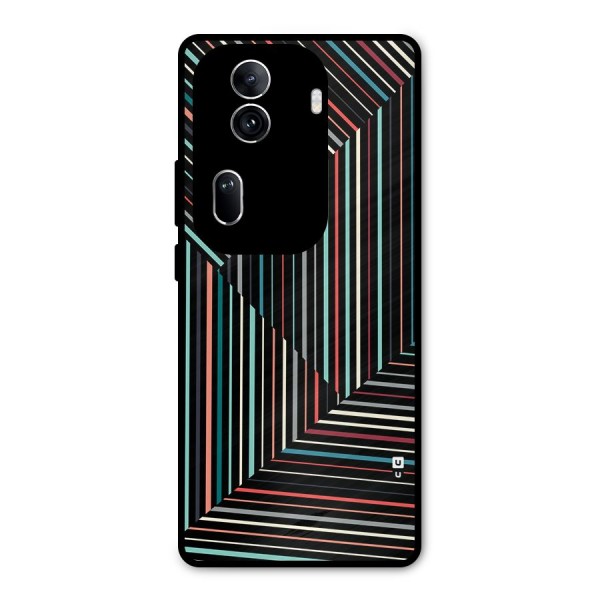 Angulars Stripes Metal Back Case for Oppo Reno11 Pro 5G