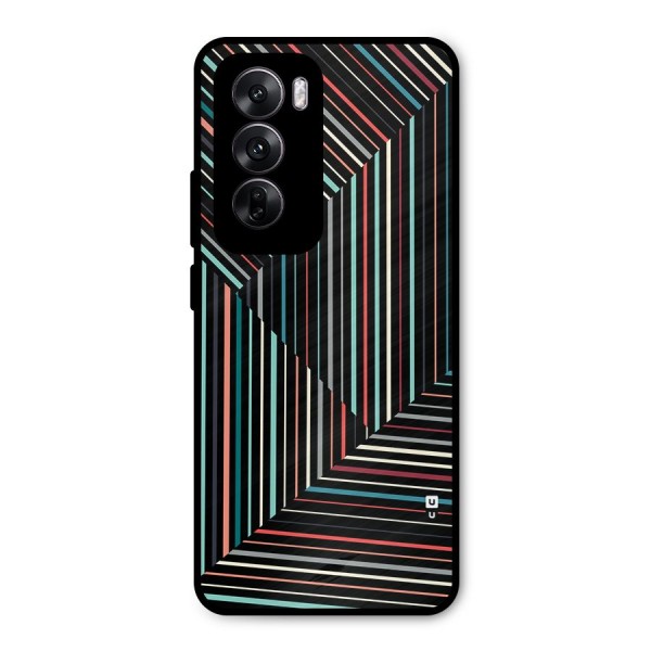 Angulars Stripes Metal Back Case for Oppo Reno12