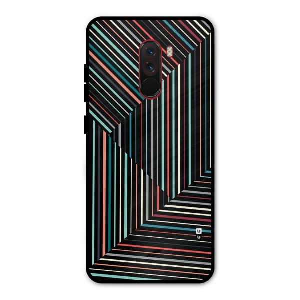 Angulars Stripes Metal Back Case for Poco F1