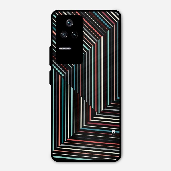 Angulars Stripes Metal Back Case for Poco F4 5G