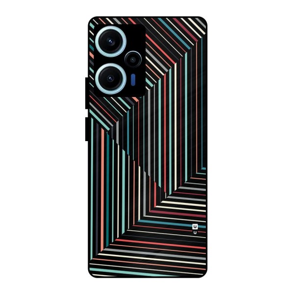 Angulars Stripes Metal Back Case for Poco F5