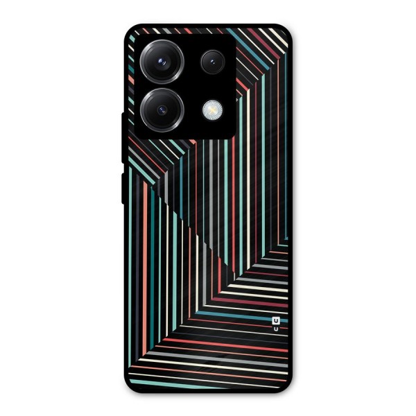 Angulars Stripes Metal Back Case for Poco X6