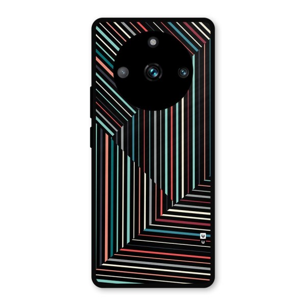 Angulars Stripes Metal Back Case for Realme 11 Pro Plus