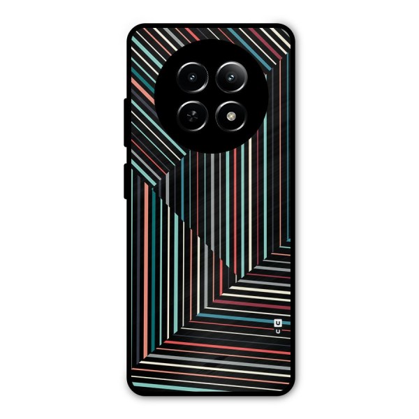 Angulars Stripes Metal Back Case for Realme 12 5G