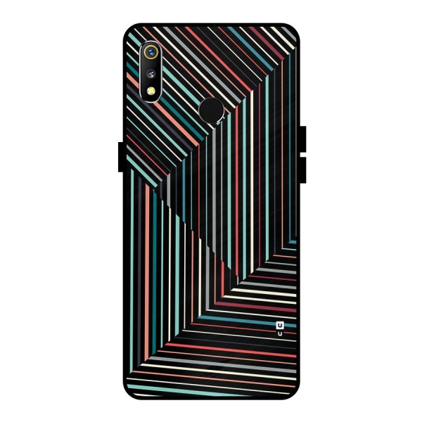 Angulars Stripes Metal Back Case for Realme 3