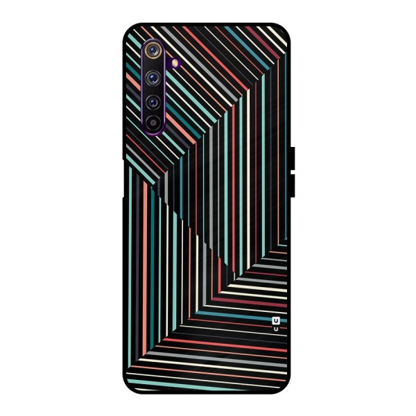 Angulars Stripes Metal Back Case for Realme 6 Pro