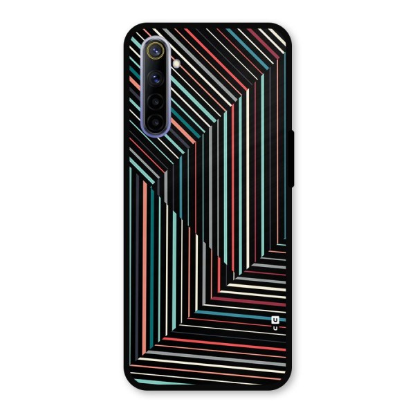 Angulars Stripes Metal Back Case for Realme 6i