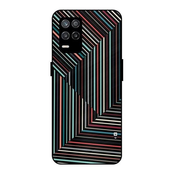 Angulars Stripes Metal Back Case for Realme 8 5G