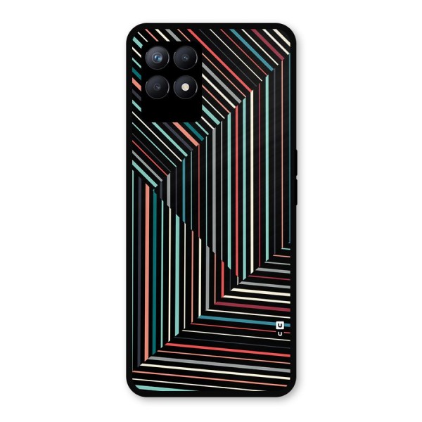 Angulars Stripes Metal Back Case for Realme 8i