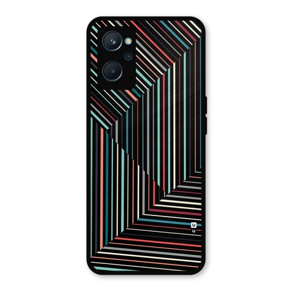 Angulars Stripes Metal Back Case for Realme 9i