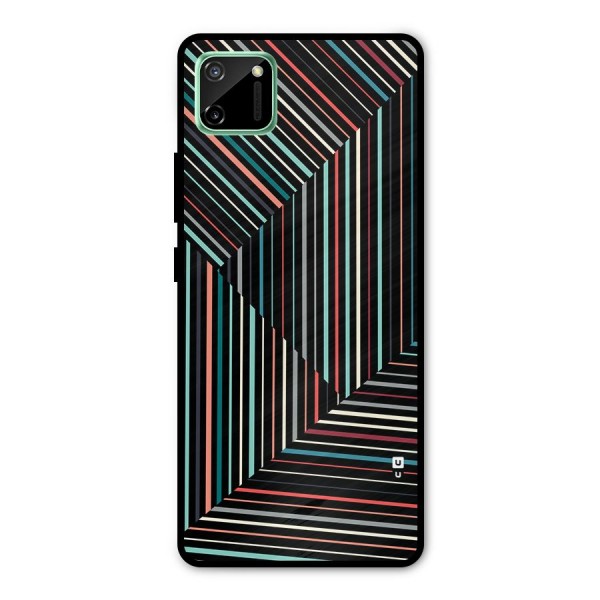 Angulars Stripes Metal Back Case for Realme C11