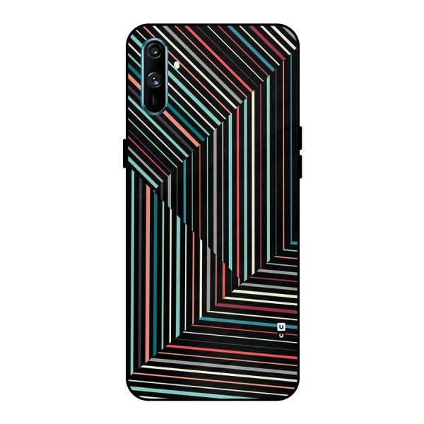 Angulars Stripes Metal Back Case for Realme C3