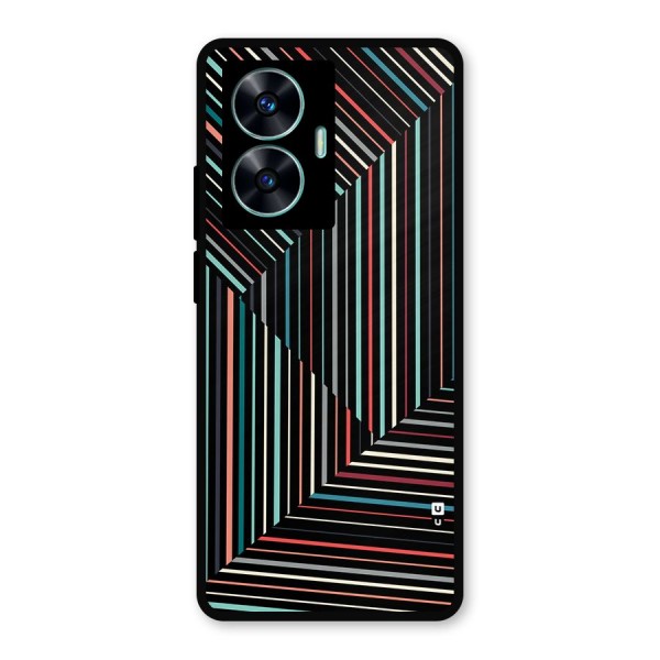 Angulars Stripes Metal Back Case for Realme C55