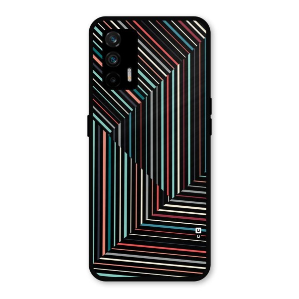 Angulars Stripes Metal Back Case for Realme GT 5G