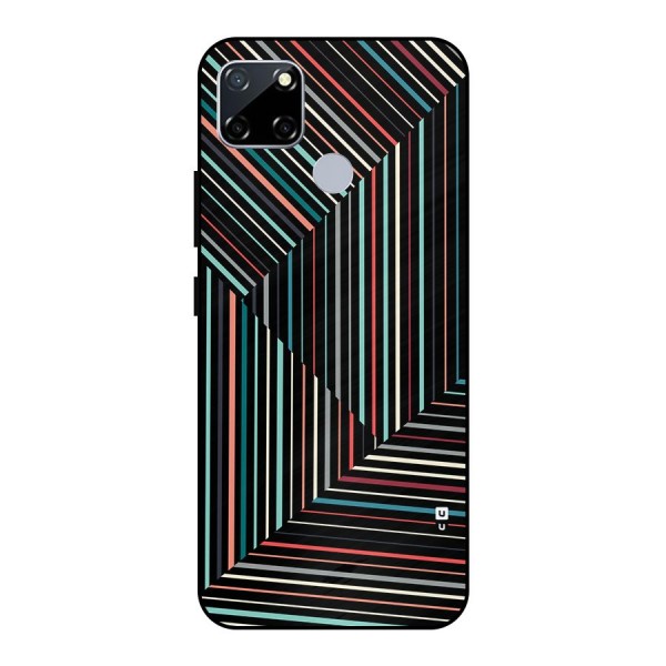 Angulars Stripes Metal Back Case for Realme Narzo 20