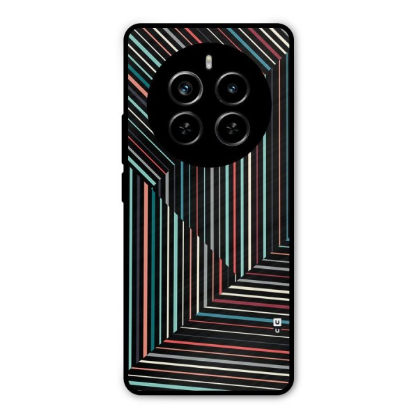 Angulars Stripes Metal Back Case for Realme P1 Pro