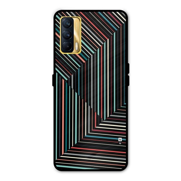 Angulars Stripes Metal Back Case for Realme X7