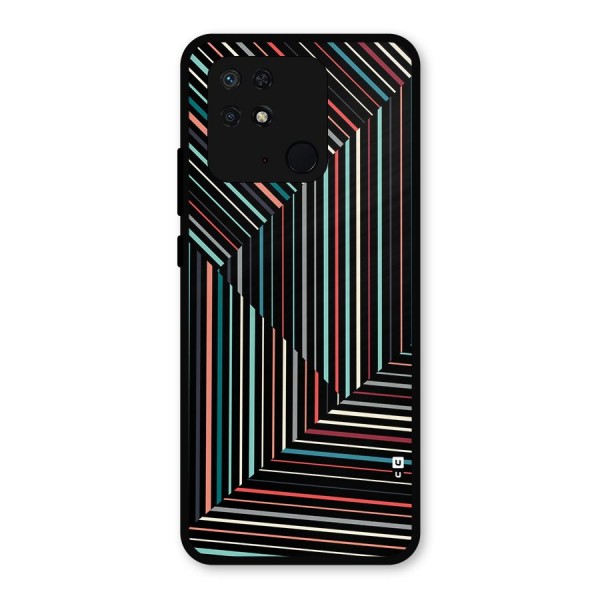 Angulars Stripes Metal Back Case for Redmi 10