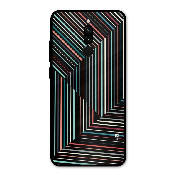 Angulars Stripes Metal Back Case for Redmi 8