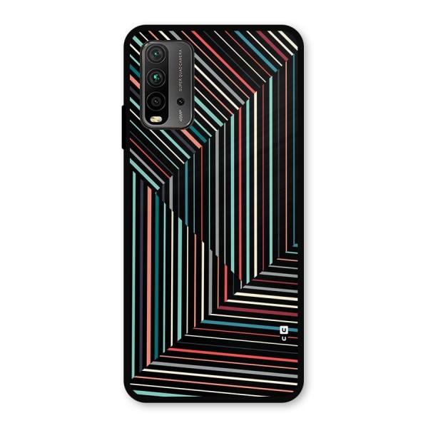 Angulars Stripes Metal Back Case for Redmi 9 Power