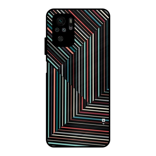 Angulars Stripes Metal Back Case for Redmi Note 10